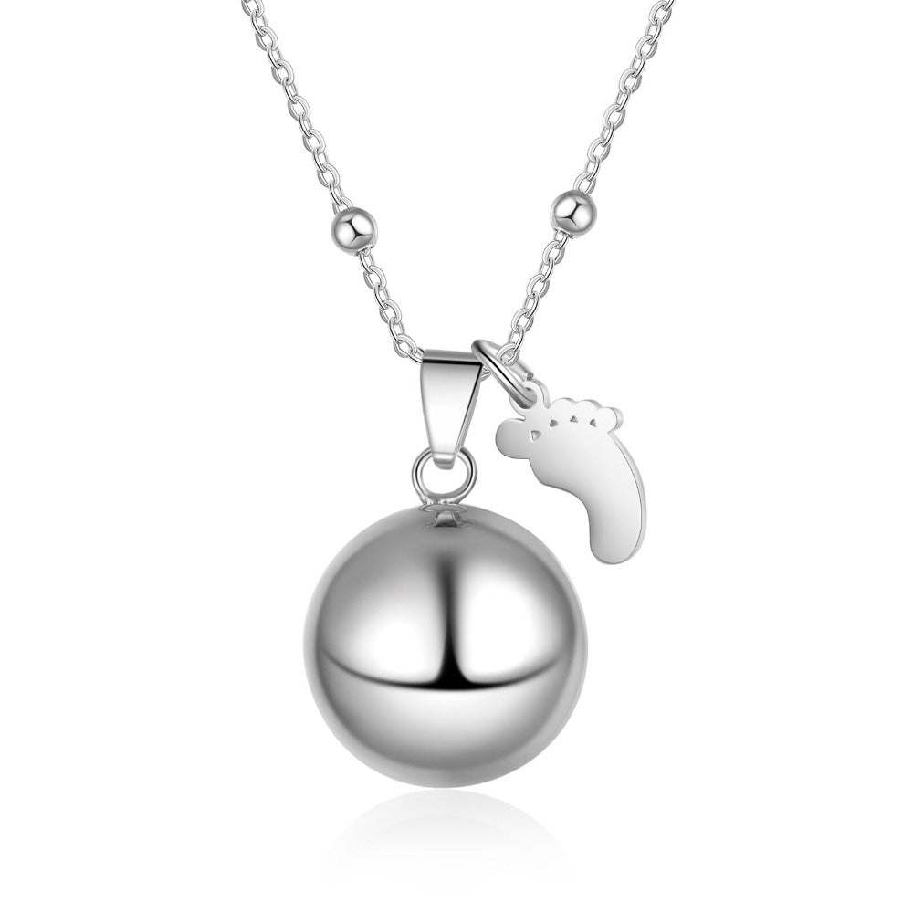 Personalized Non Engraved Metallic Ball Pendants-Florence Scovel