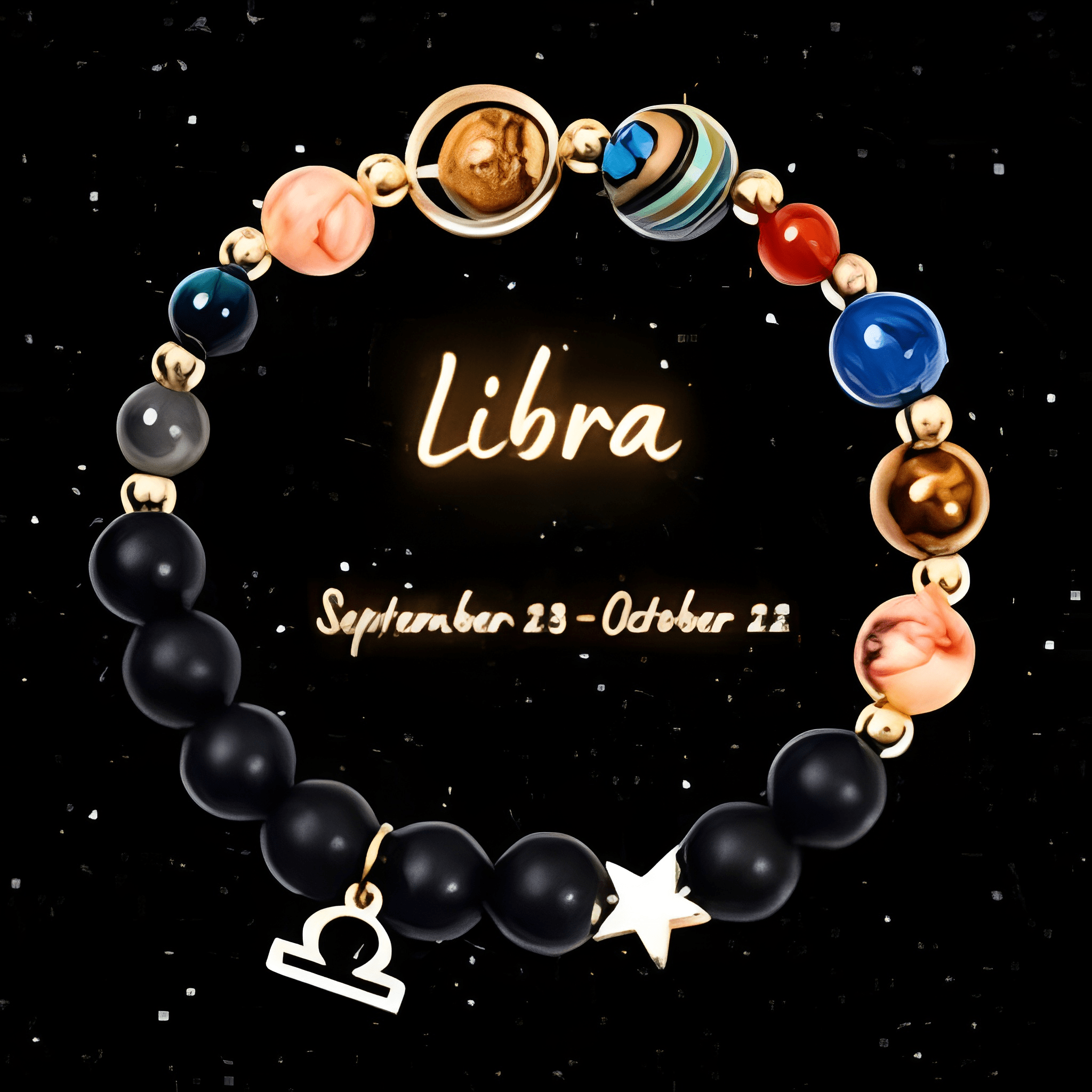 Celestial Zodiac Solar System Charm Bracelet
