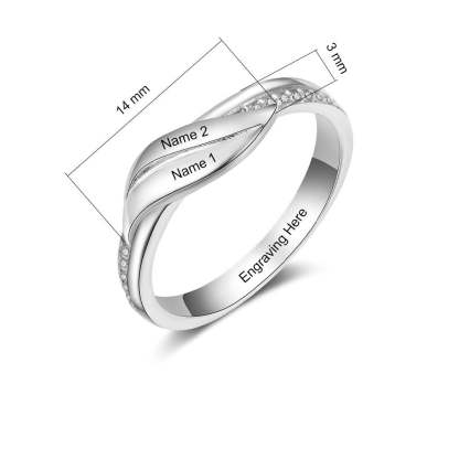 Geometric Leaf Customized Engraved Ring For Women-Florence Scovel