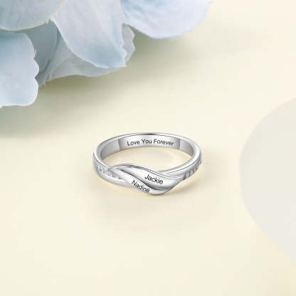 Geometric Leaf Customized Engraved Ring For Women-Florence Scovel