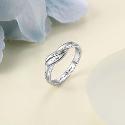 Geometric Leaf Customized Engraved Ring For Women-Florence Scovel