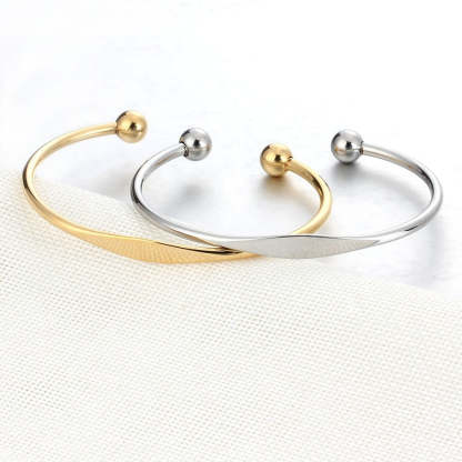 Personalized Stainless Steel Open Bracelet For Women-Florence Scovel