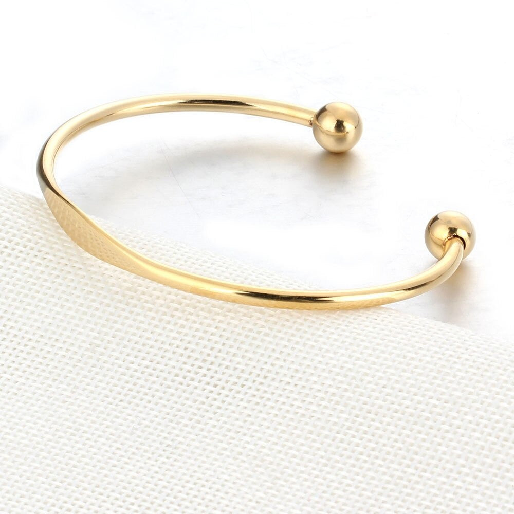 Personalized Stainless Steel Open Bracelet For Women-Florence Scovel