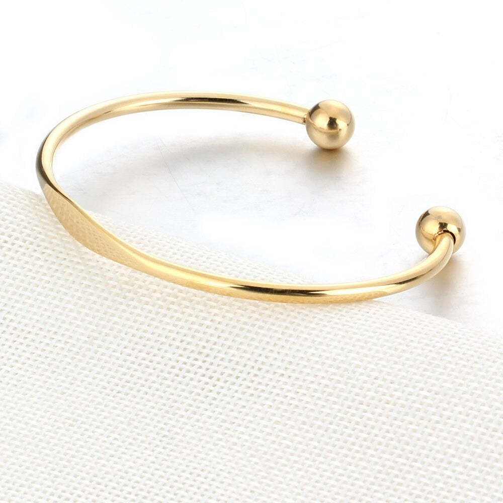 Personalized Stainless Steel Open Bracelet For Women-Florence Scovel