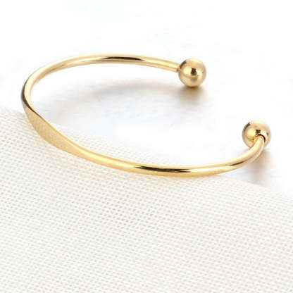 Personalized Stainless Steel Open Bracelet For Women-Florence Scovel