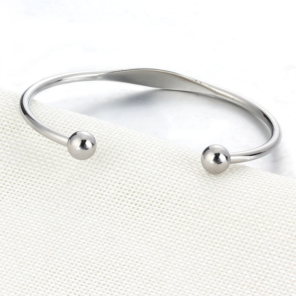 Personalized Stainless Steel Open Bracelet For Women-Florence Scovel