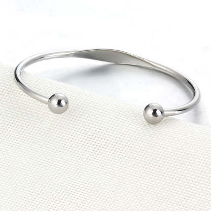 Personalized Stainless Steel Open Bracelet For Women-Florence Scovel