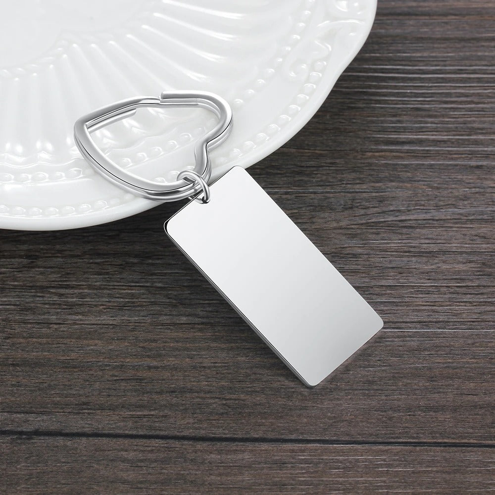 Custom Photo And Date Keychain-Florence Scovel