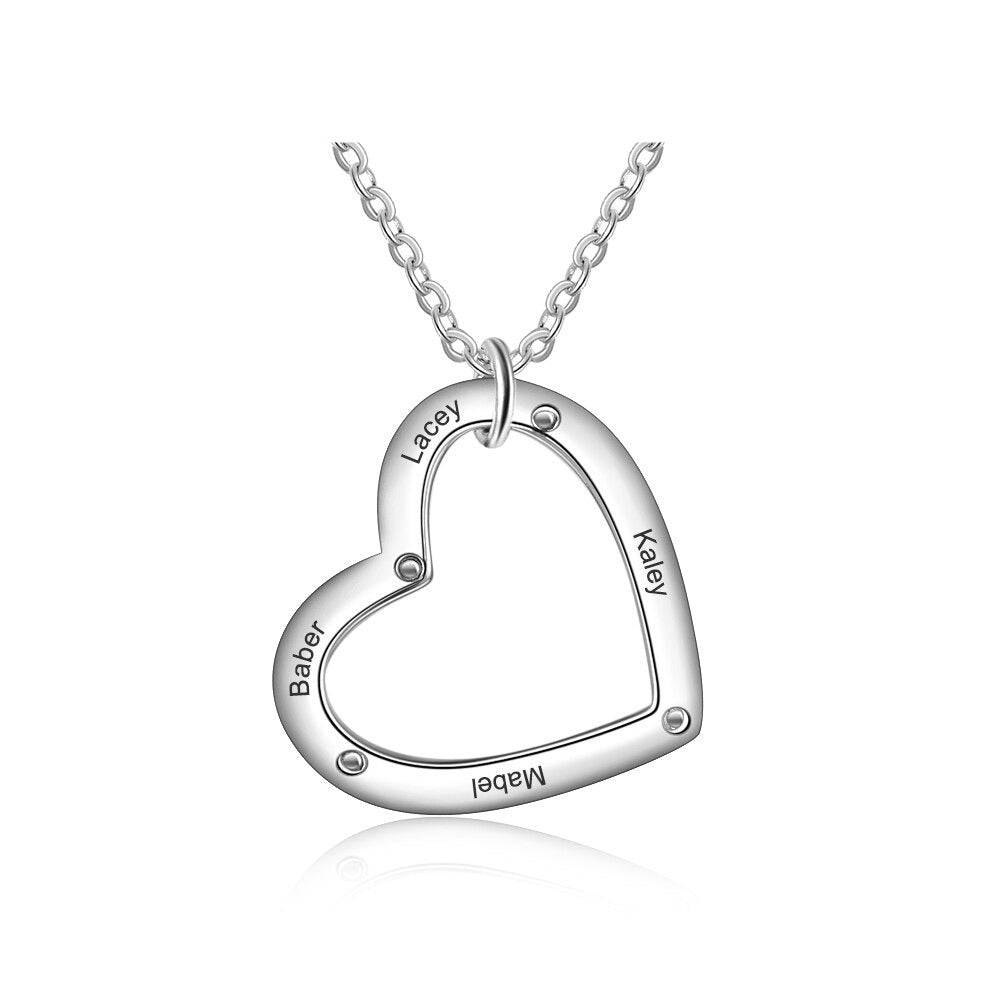 Personalized Engraved 4 Names Necklace-Florence Scovel