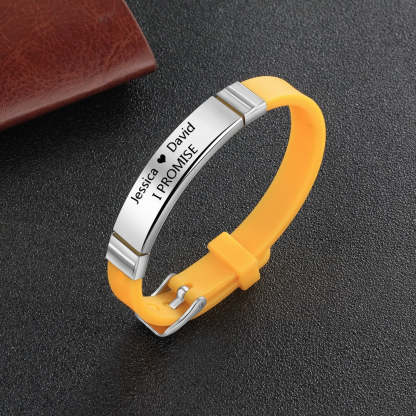 Personalized Engrave Name Rubber Bracelet-Florence Scovel