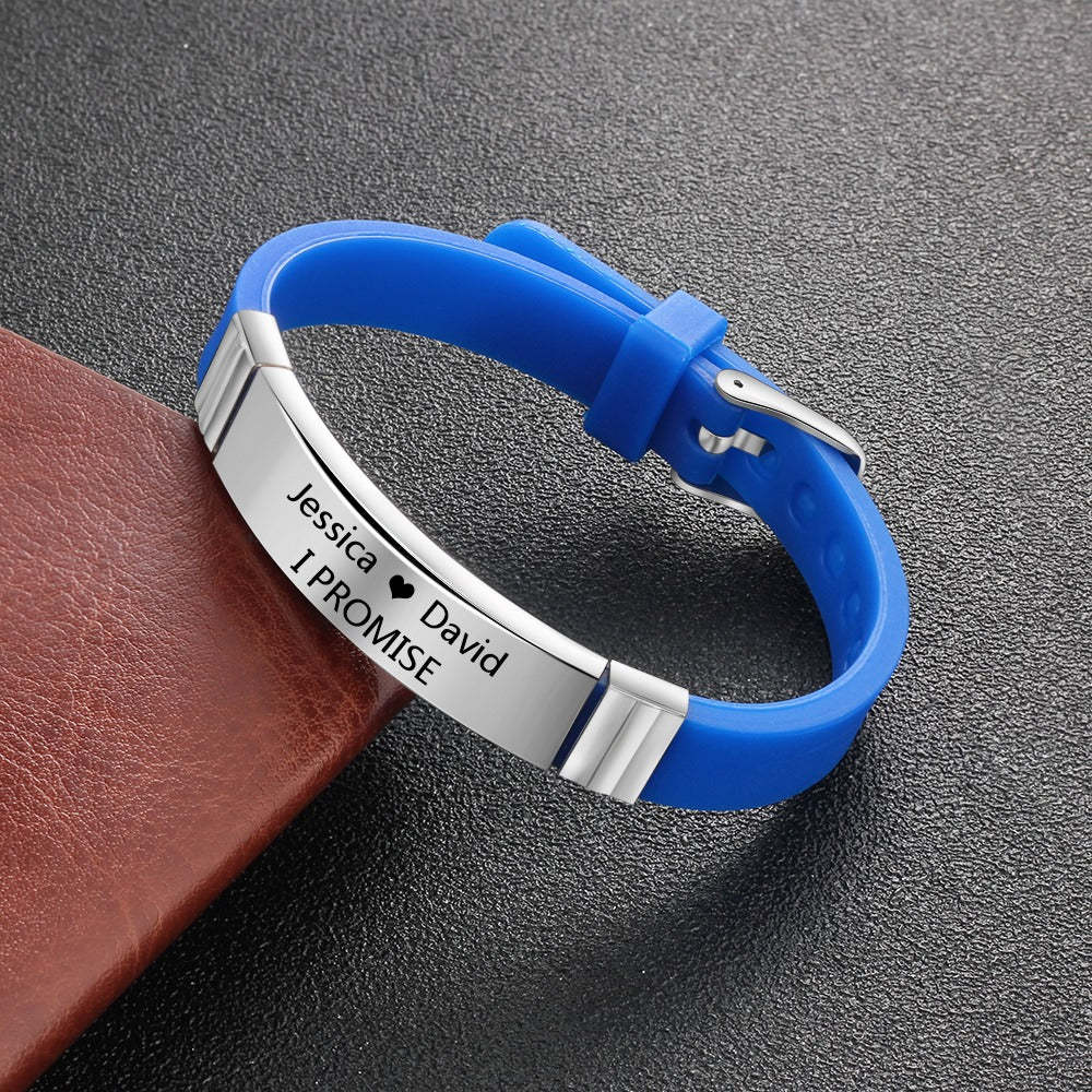 Personalized Engrave Name Rubber Bracelet-Florence Scovel