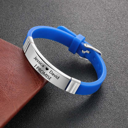 Personalized Engrave Name Rubber Bracelet-Florence Scovel