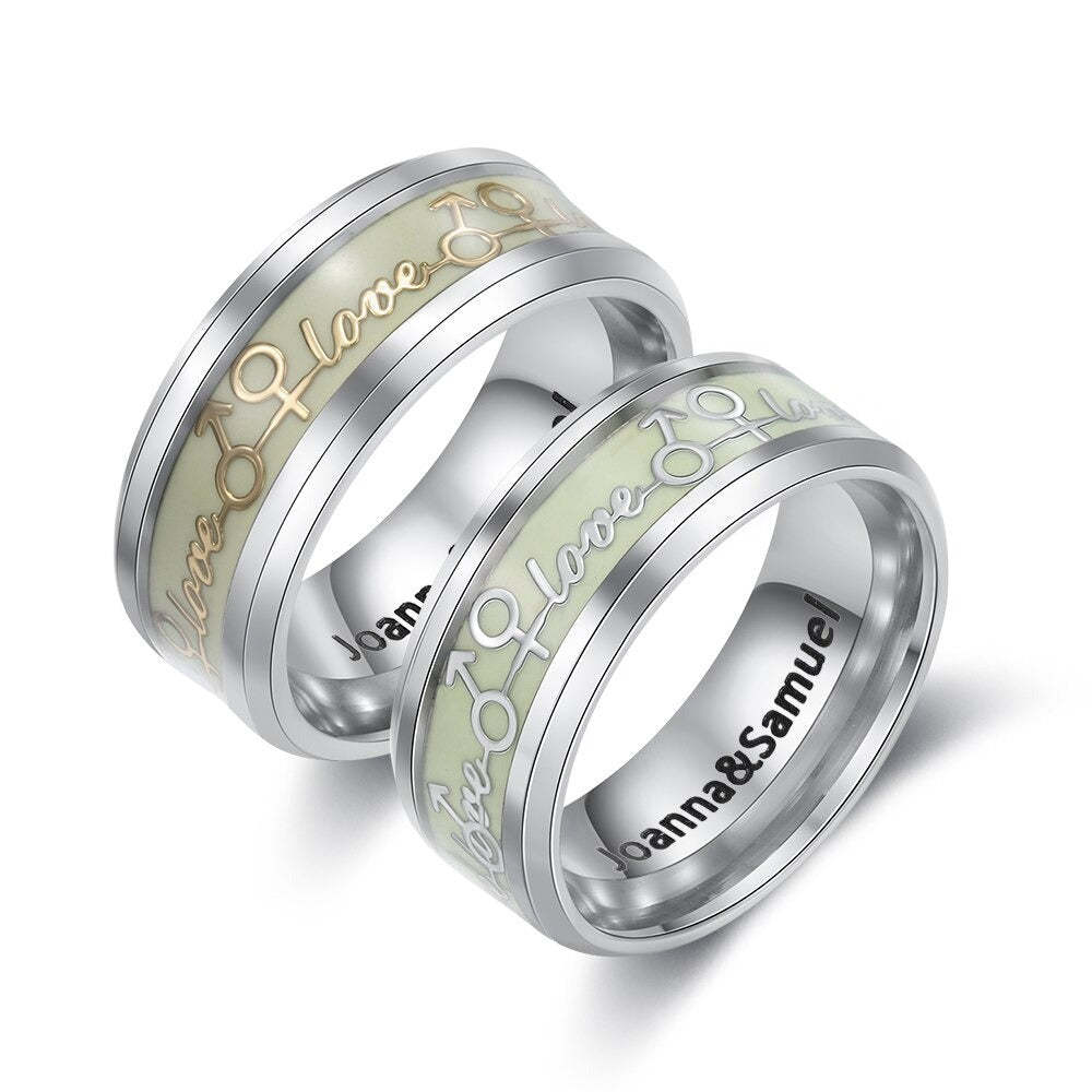 Stainless Steel Luminous Rings For Women And Men-Florence Scovel