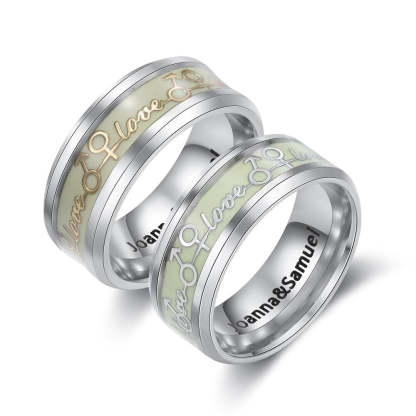 Stainless Steel Luminous Rings For Women And Men-Florence Scovel