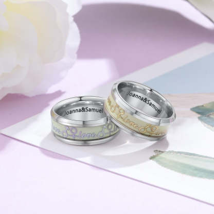 Stainless Steel Luminous Rings For Women And Men-Florence Scovel