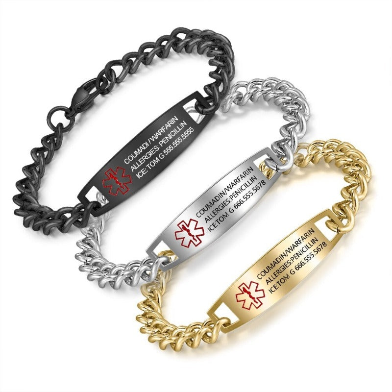 Engraved Medical Bracelets For Men-Florence Scovel