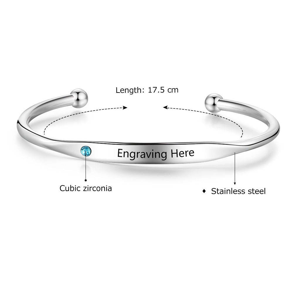 Custom Birthstone ID Bracelet For Women-Florence Scovel