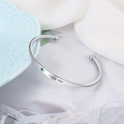 Custom Birthstone ID Bracelet For Women-Florence Scovel