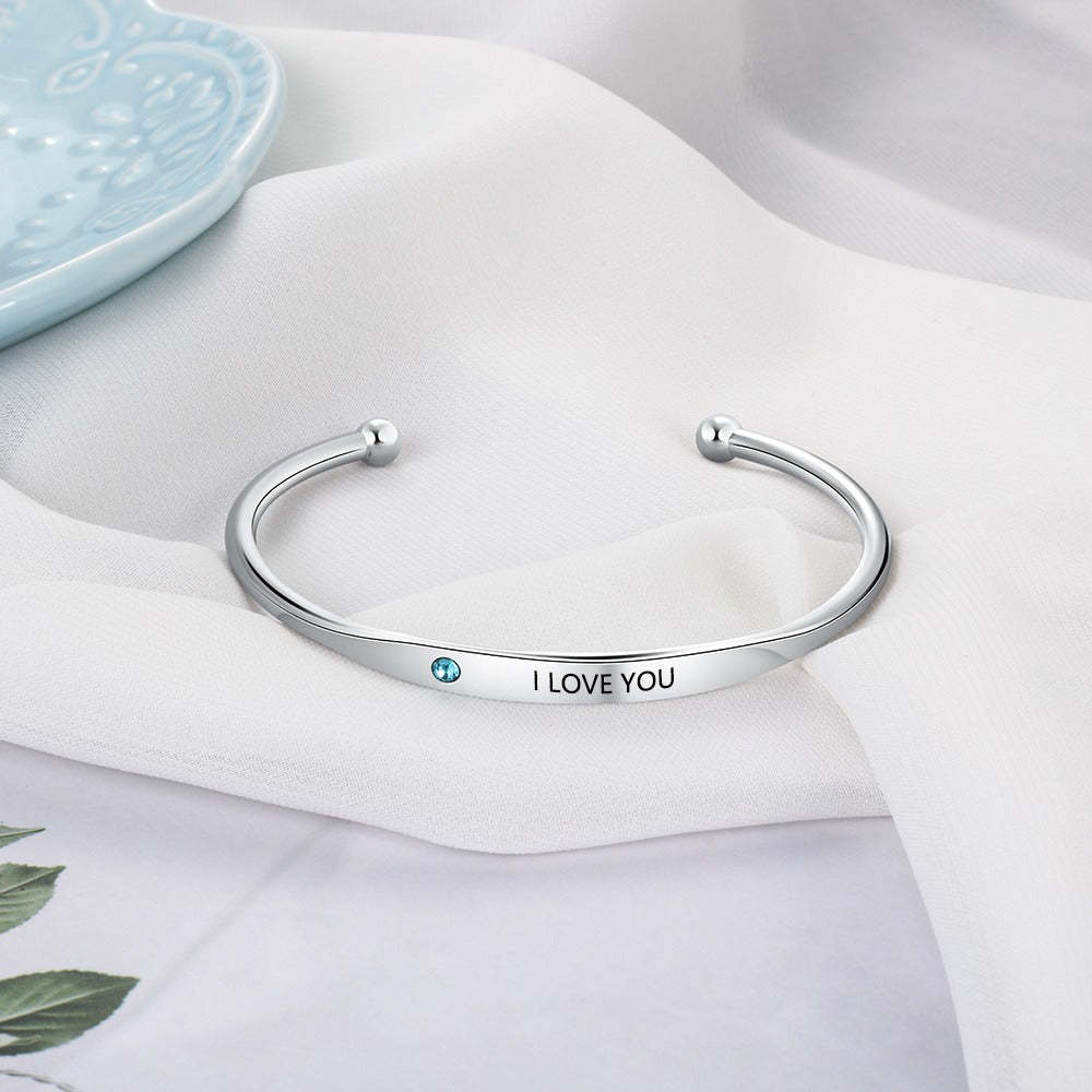 Custom Birthstone ID Bracelet For Women-Florence Scovel