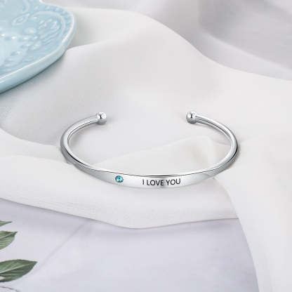 Custom Birthstone ID Bracelet For Women-Florence Scovel