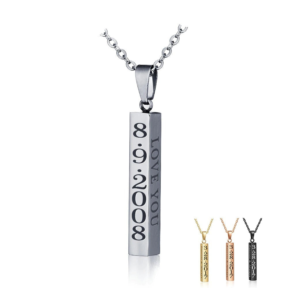Personalized Engraved Name Date Necklaces-Florence Scovel