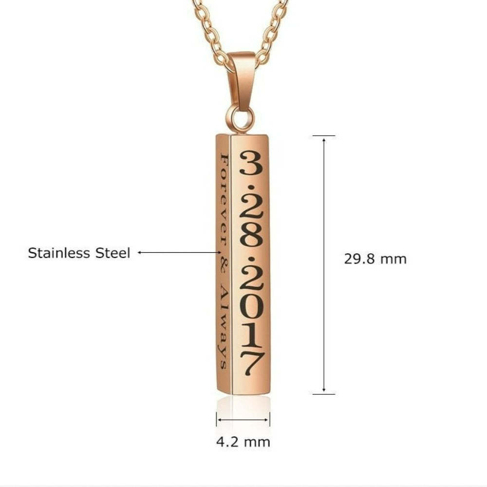 Personalized Engraved Name Date Necklaces-Florence Scovel