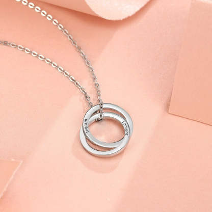 Personalized 2 Name Intertwined Circle Necklace-Florence Scovel