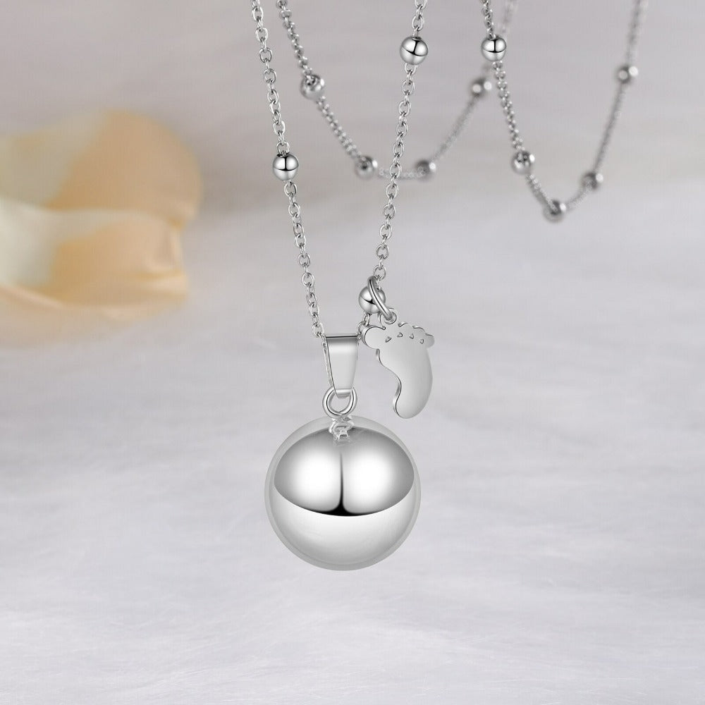 Personalized Non Engraved Metallic Ball Pendants-Florence Scovel