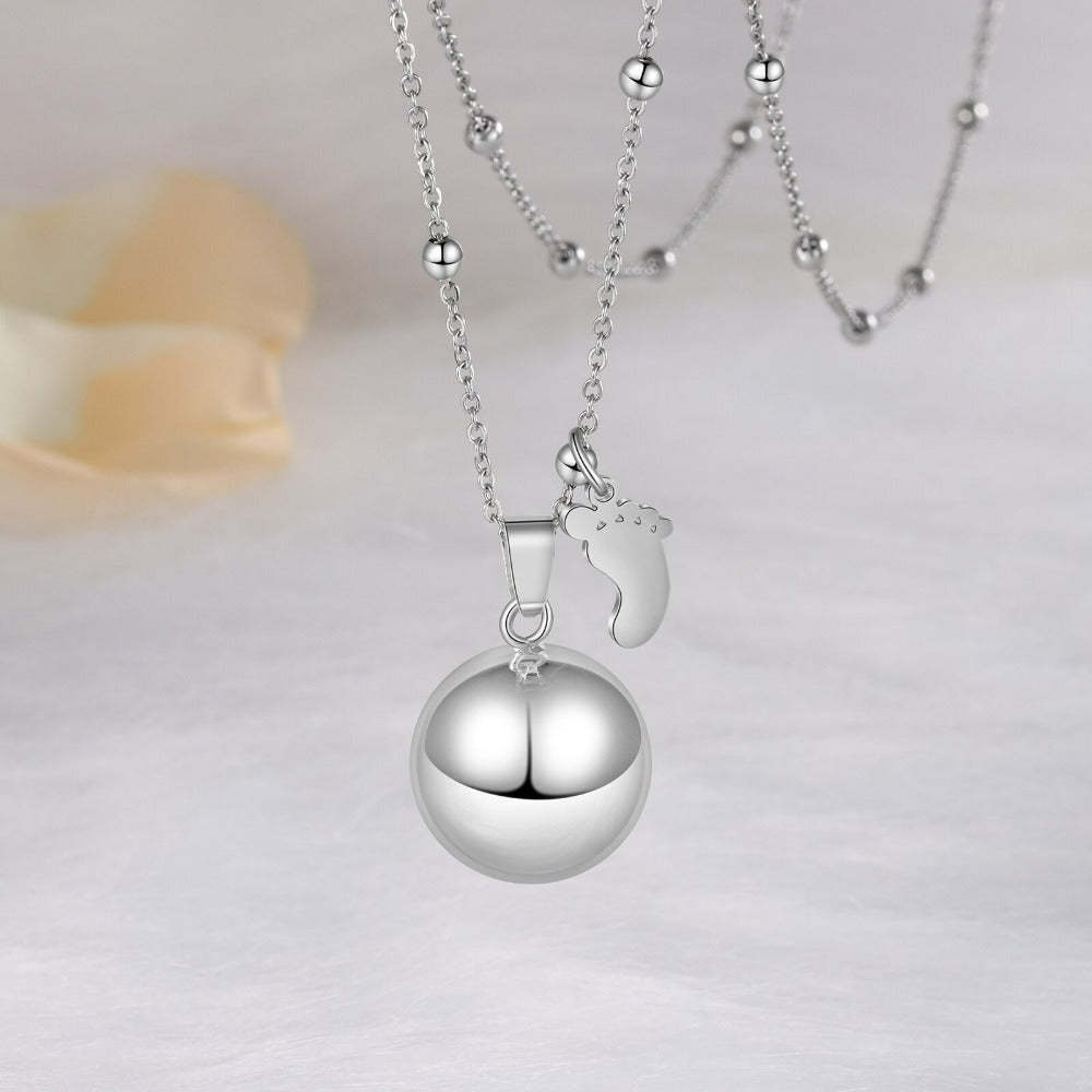 Personalized Non Engraved Metallic Ball Pendants-Florence Scovel