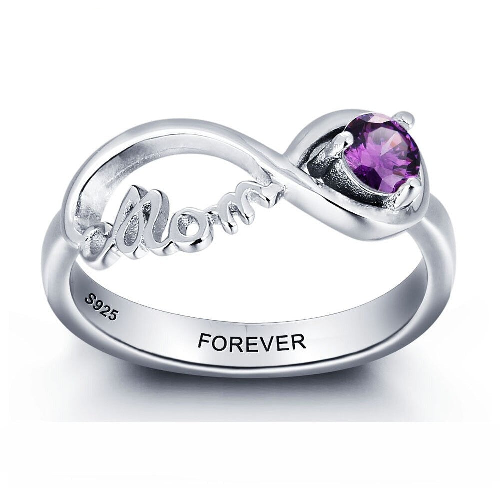Personalized Engraved Names Birthstone Mom Ring-Florence Scovel