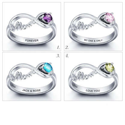 Personalized Engraved Names Birthstone Mom Ring-Florence Scovel