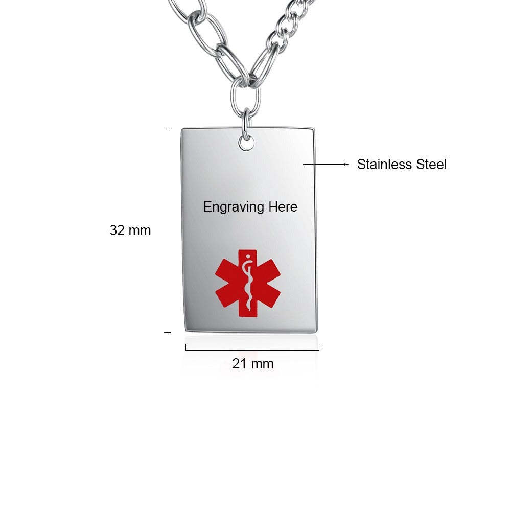 Customized Rectangle Stainless Steel Pendants-Florence Scovel