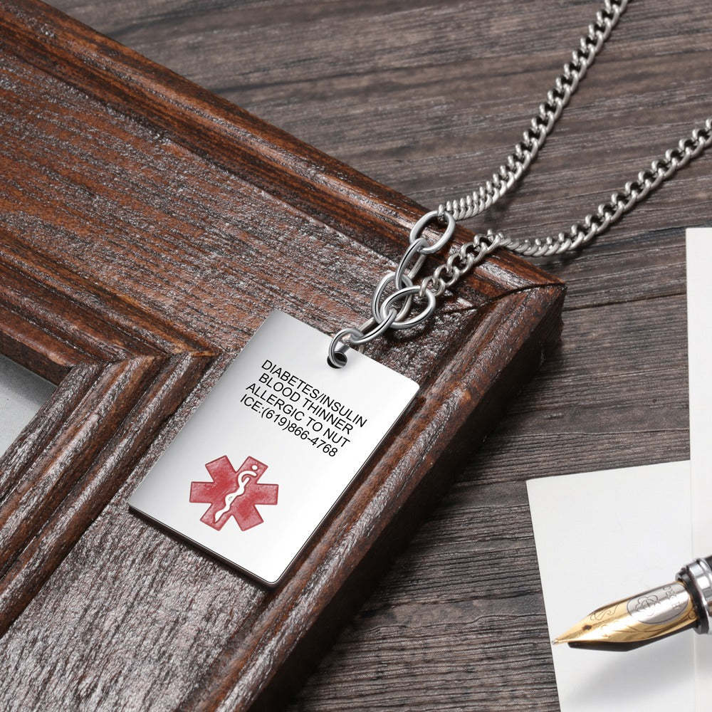Customized Rectangle Stainless Steel Pendants-Florence Scovel