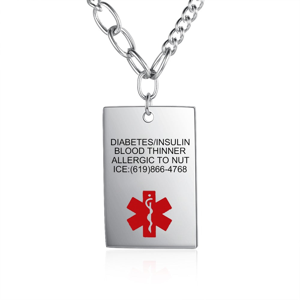 Customized Rectangle Stainless Steel Pendants-Florence Scovel