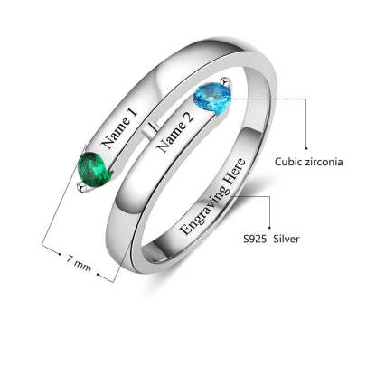 Personalized Sterling Silver Open End Ring-Florence Scovel