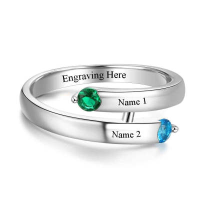Personalized Sterling Silver Open End Ring-Florence Scovel