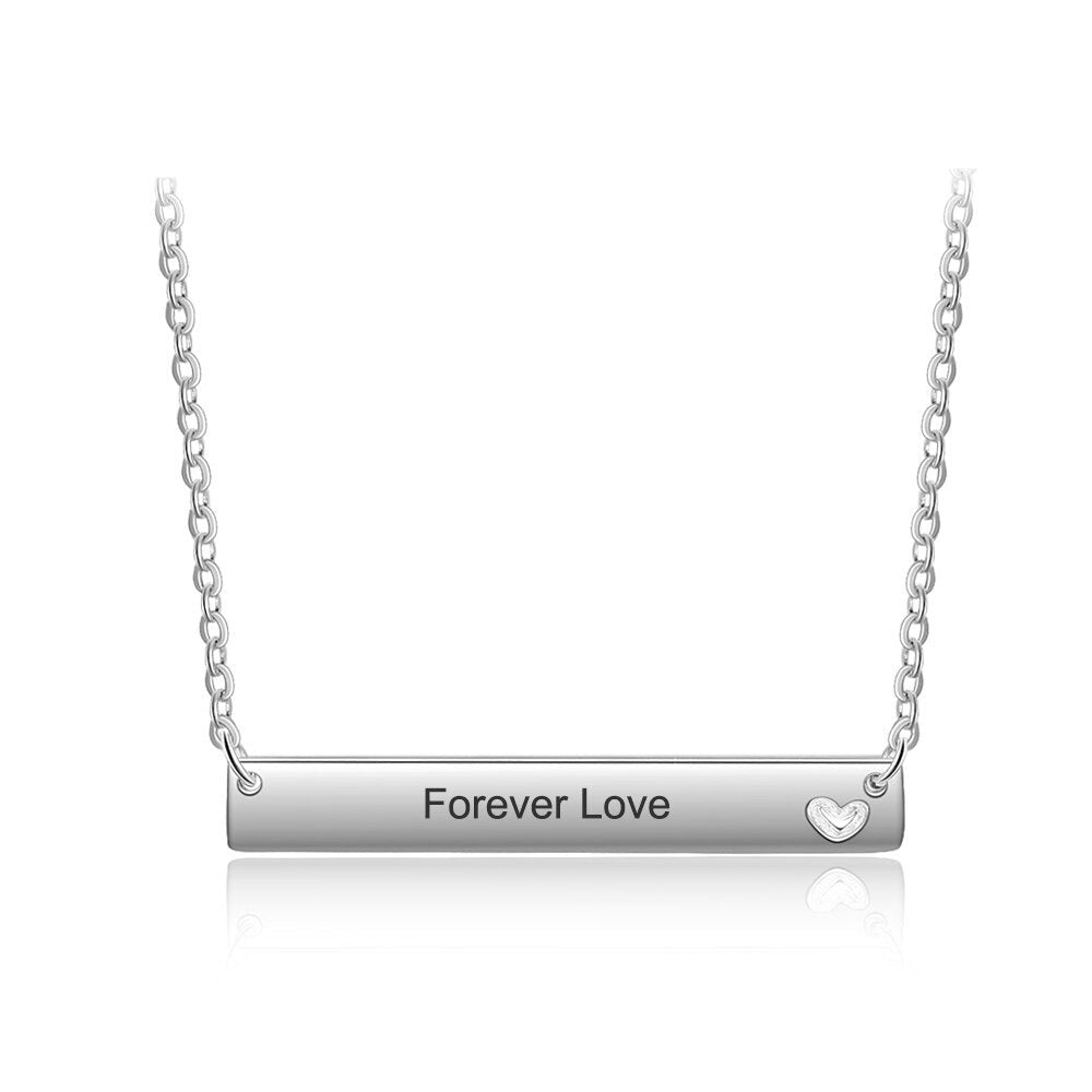 Personalized Name Necklace Strip Shape-Florence Scovel