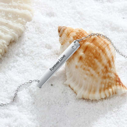 Personalized Name Necklace Strip Shape-Florence Scovel
