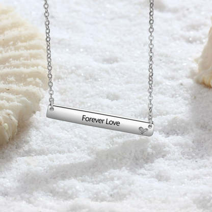 Personalized Name Necklace Strip Shape-Florence Scovel