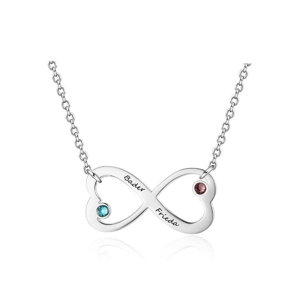 Personalized 2 Names 2 Stones Necklace-Florence Scovel