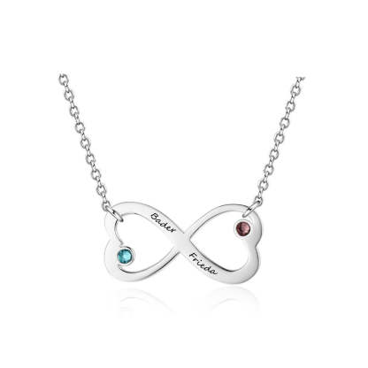 Personalized 2 Names 2 Stones Necklace-Florence Scovel