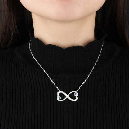 Personalized 2 Names 2 Stones Necklace-Florence Scovel