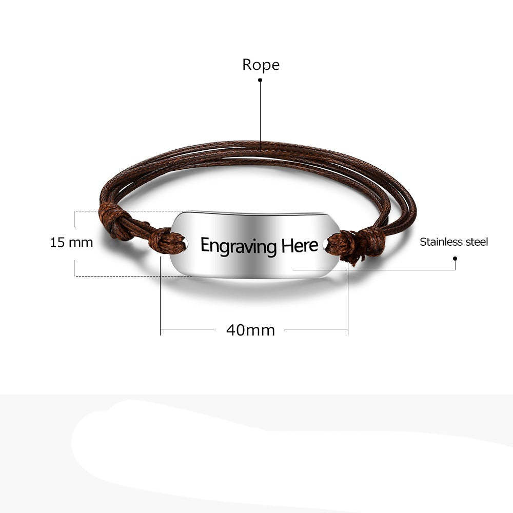 Custom Engrave Name Bar Bracelets-Florence Scovel