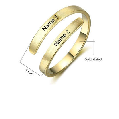 Engraved Names Adjustable Rings For Women-Florence Scovel