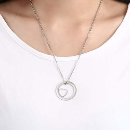 Personalized Round 4 Names Heart Necklace-Florence Scovel