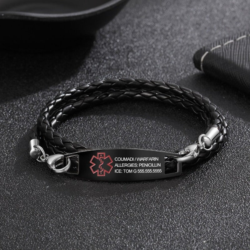 Black Rope Personalized Bracelet-Florence Scovel