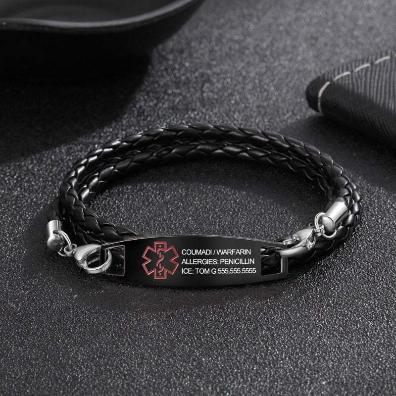 Black Rope Personalized Bracelet-Florence Scovel