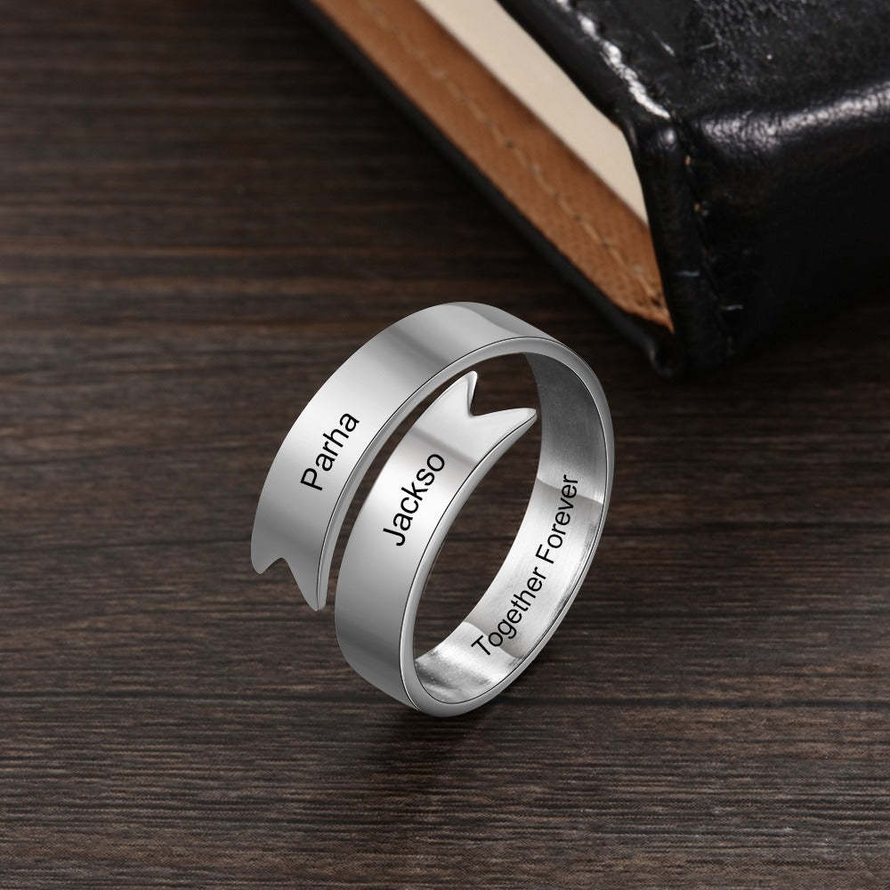 Stainless Steel Resizable Name Ring For Women-Florence Scovel