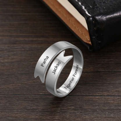 Stainless Steel Resizable Name Ring For Women-Florence Scovel