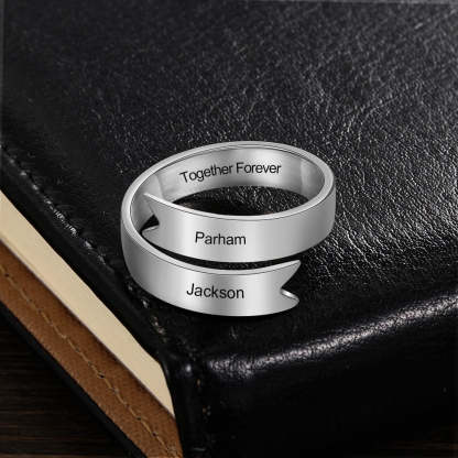 Stainless Steel Resizable Name Ring For Women-Florence Scovel